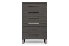 Splendor - Grey High Gloss Slatted Chest