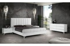 Angela - Italian Modern White Eco Leather 4-Piece Bedroom Set
