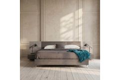 Bronx Italian Modern Faux Concrete & Grey Bed