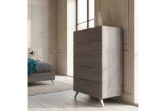 Bronx Italian Modern Faux Concrete & Grey Chest