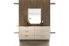 Lago - Modern Faux Travertine Mirror
